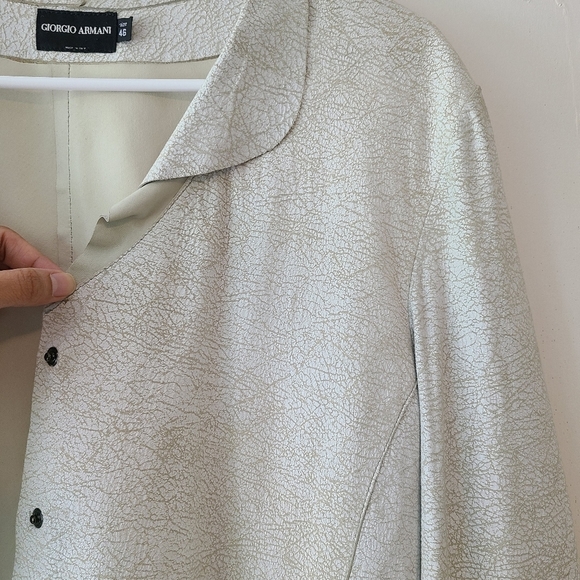 GIORGIO ARMANI Lamb Leather Jacket 46 - Picture 5 of 14